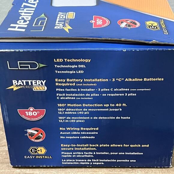 Heath Zenith HZ-7161-BK Motion-Sensing Battery Powered LED Black Security Light - Picture 4 of 7